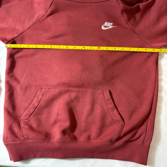 Nike Hoodie Cowl Neck Athletic Pullover Sweatshirt Pockets Burgundy Size Small - Picture 11 of 15